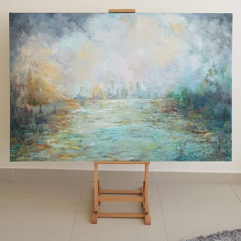 Original Abstract Landscape Painting by Diana Shaykhutdinova