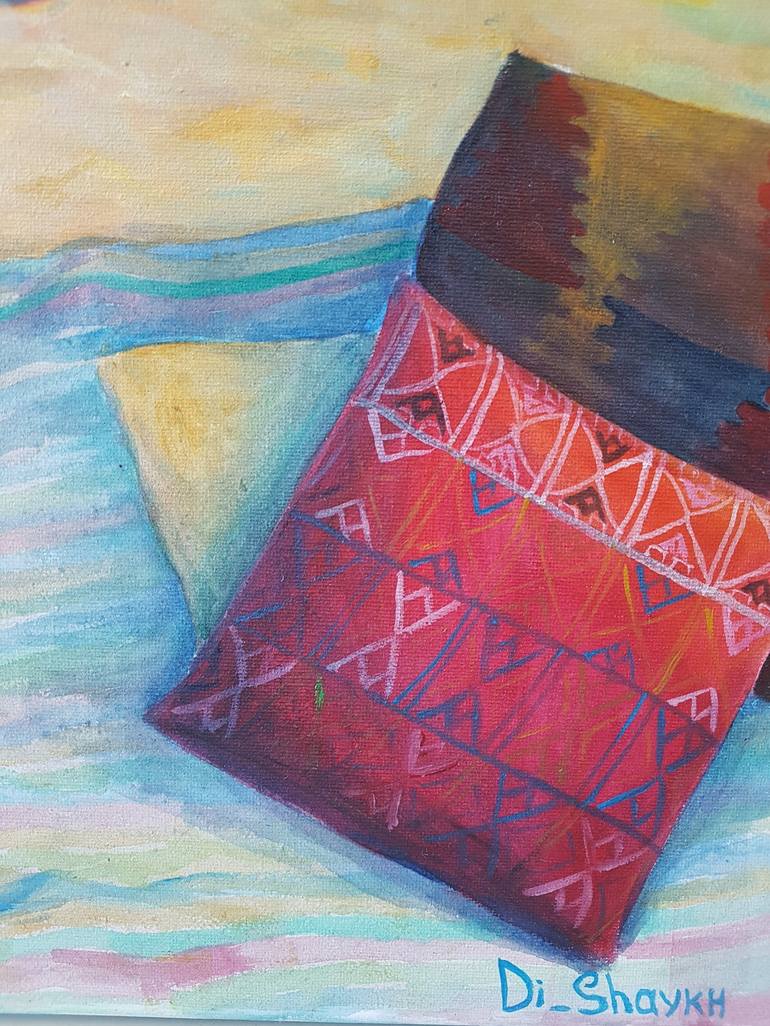 Original Folk People Painting by Diana Shaykhutdinova