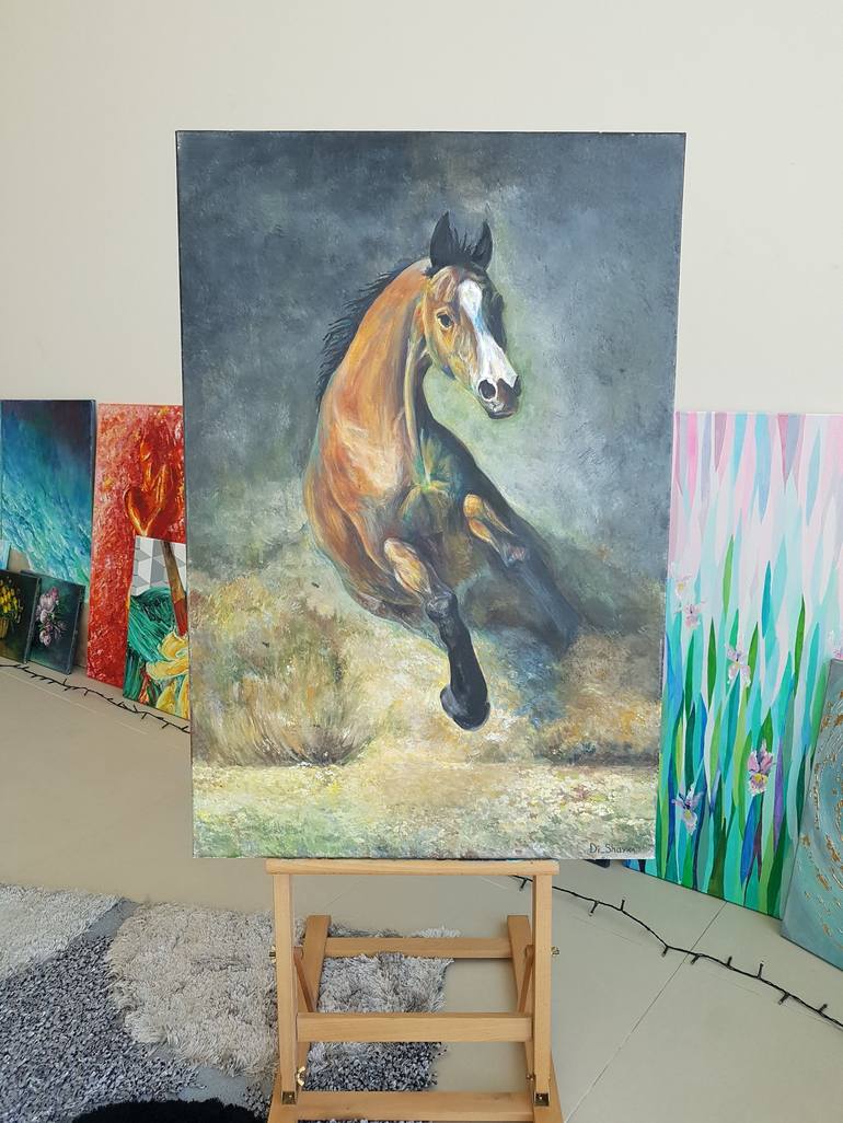 Original Horse Painting by Diana Shaykhutdinova