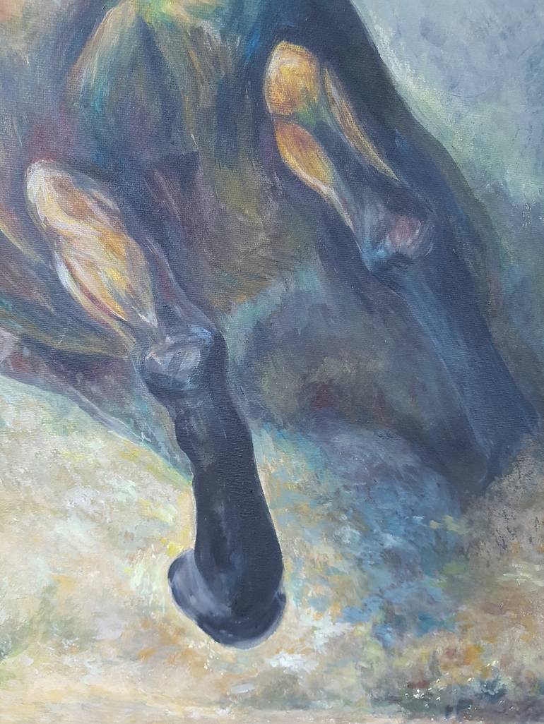 Original Impressionism Horse Painting by Diana Shaykhutdinova