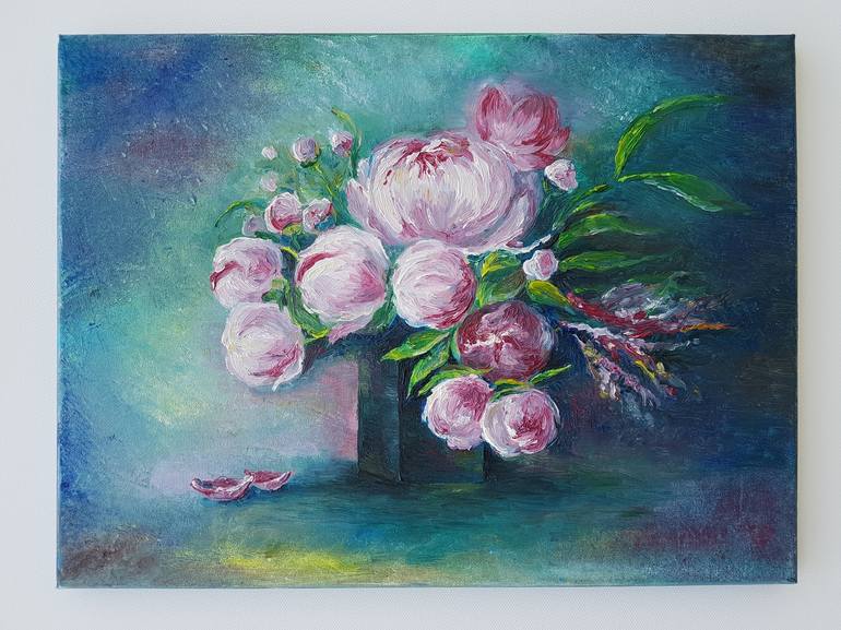 Original Floral Painting by Diana Shaykhutdinova