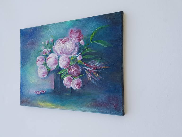 Original Abstract Expressionism Floral Painting by Diana Shaykhutdinova