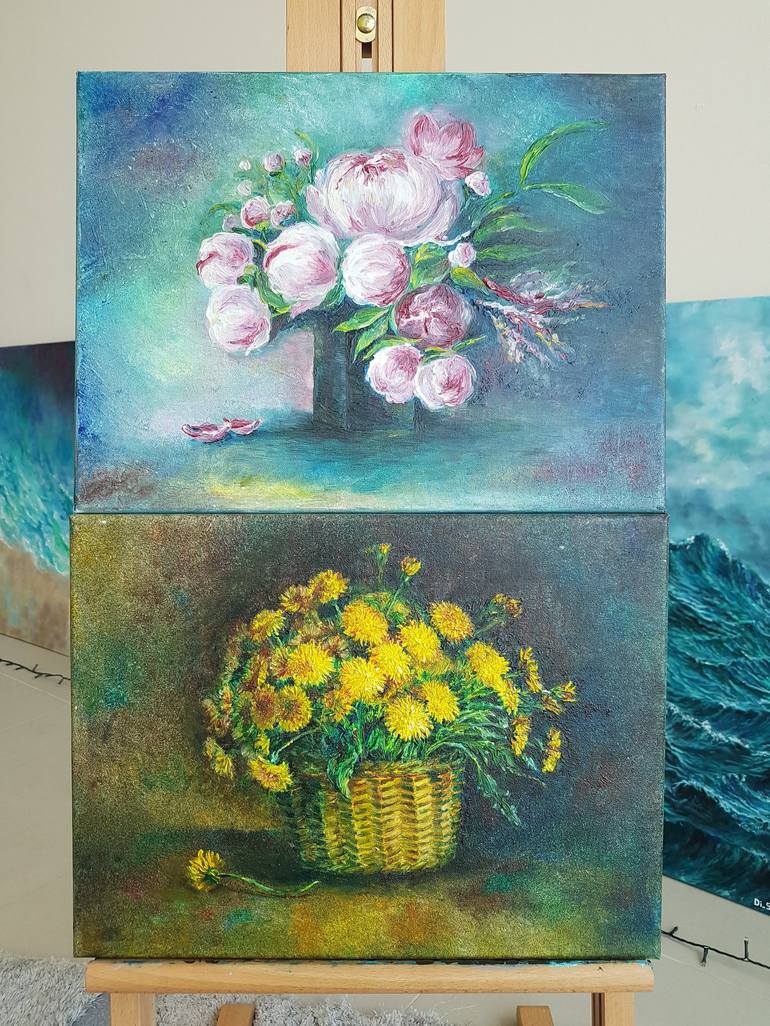 Original Floral Painting by Diana Shaykhutdinova