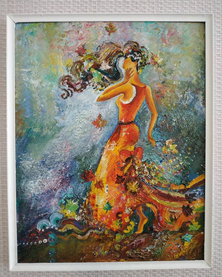 Original Abstract Women Painting by Diana Shaykhutdinova