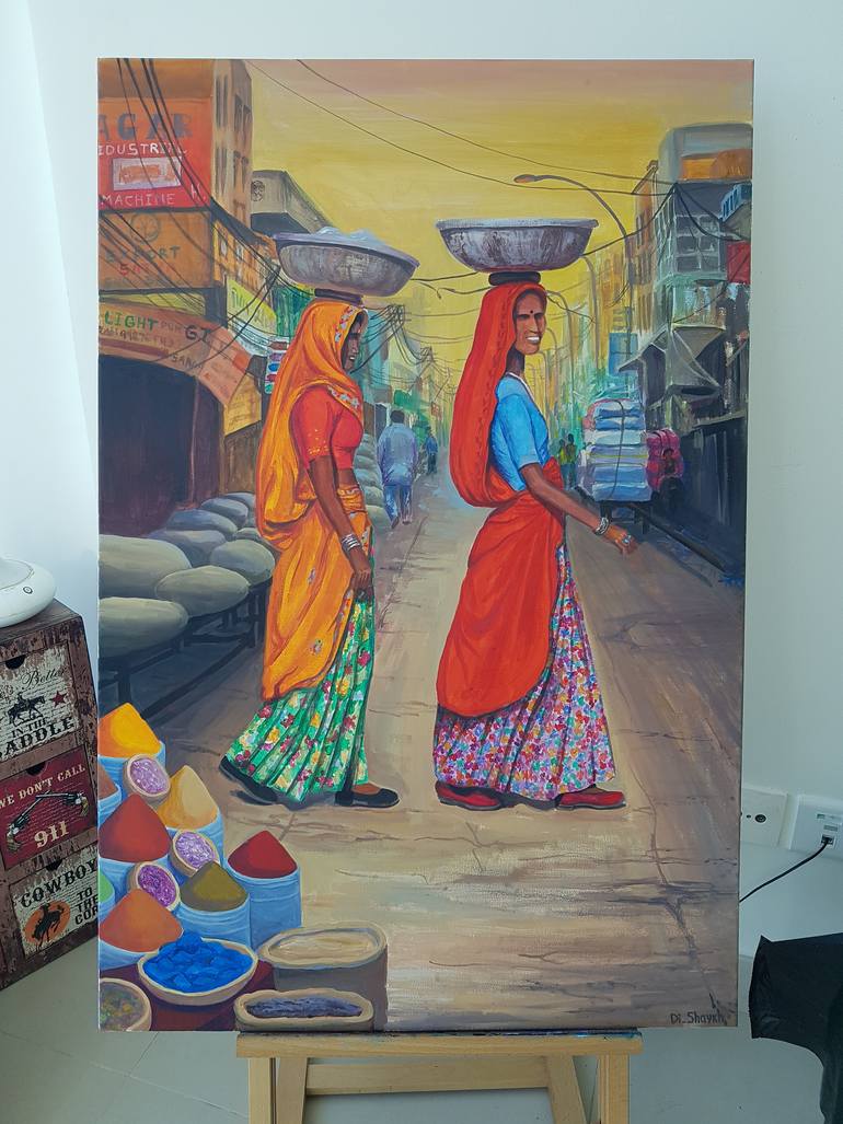 Original Figurative Women Painting by Diana Shaykhutdinova