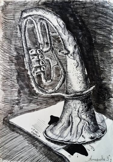 Original Fine Art Music Drawings by Irina Shadrina