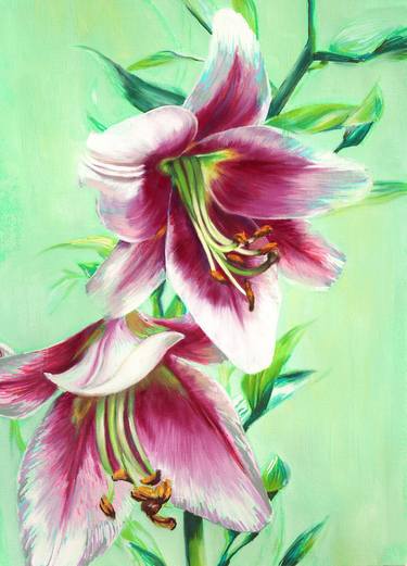 Original Figurative Floral Painting by Karen Remsen
