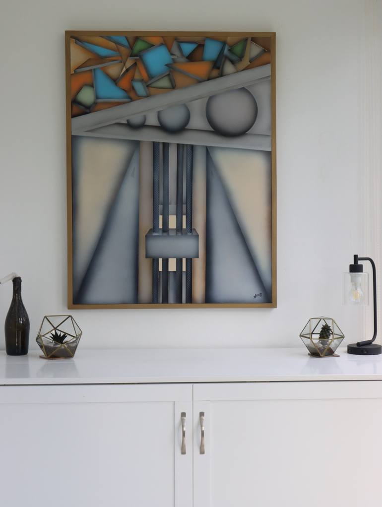 Original Conceptual Abstract Painting by Pedro Pablo Acosta