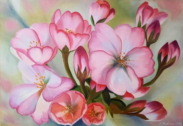 Spring mood Painting by Elena Markina | Saatchi Art