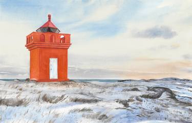 Orange Icelandic Lighthouse thumb
