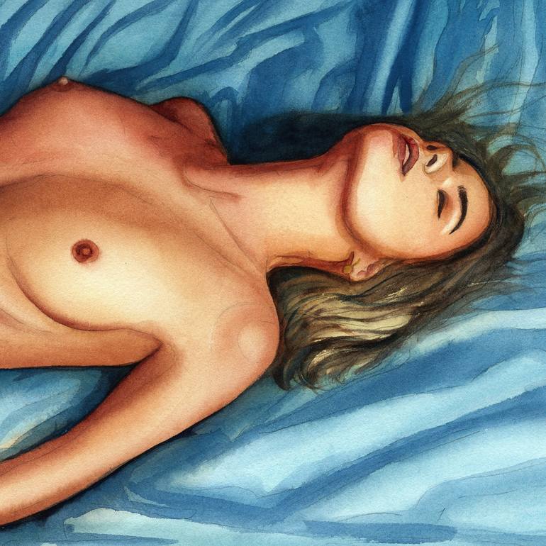 Original Realism Erotic Painting by Tetiana Koda