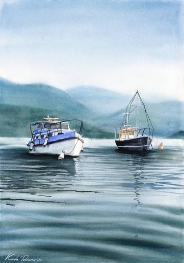 Boats on Lago d’Orta, Italy thumb