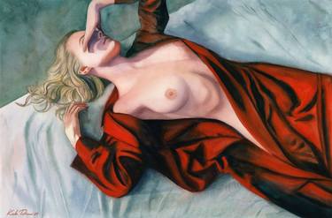 Print of Realism Erotic Paintings by Tetiana Koda