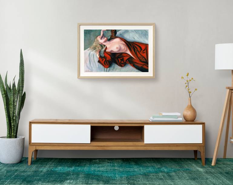 Original Realism Erotic Painting by Tetiana Koda