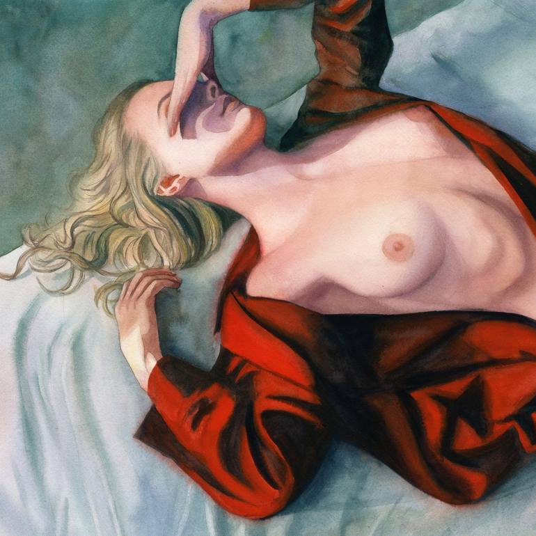 Original Realism Erotic Painting by Tetiana Koda