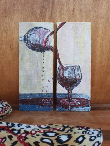Original Art Deco Food & Drink Paintings by Marin V