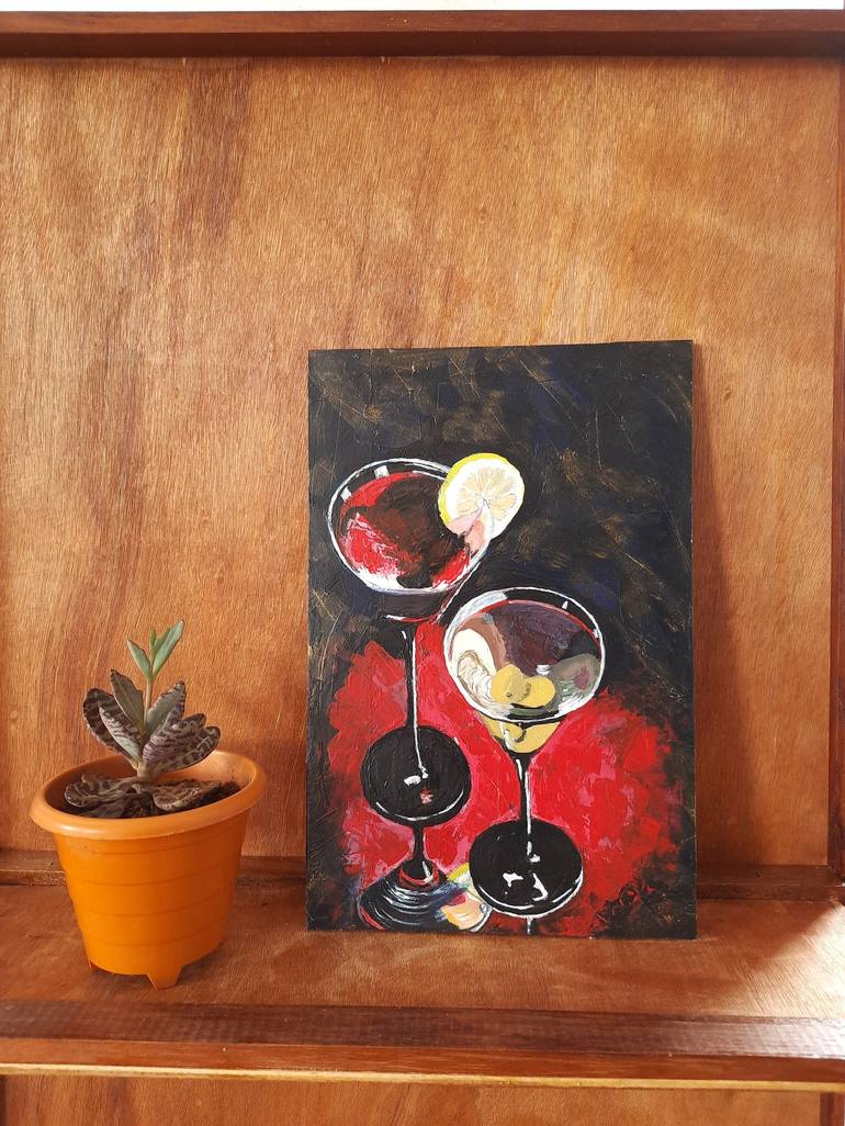 Original Abstract Expressionism Still Life Painting by Marin V