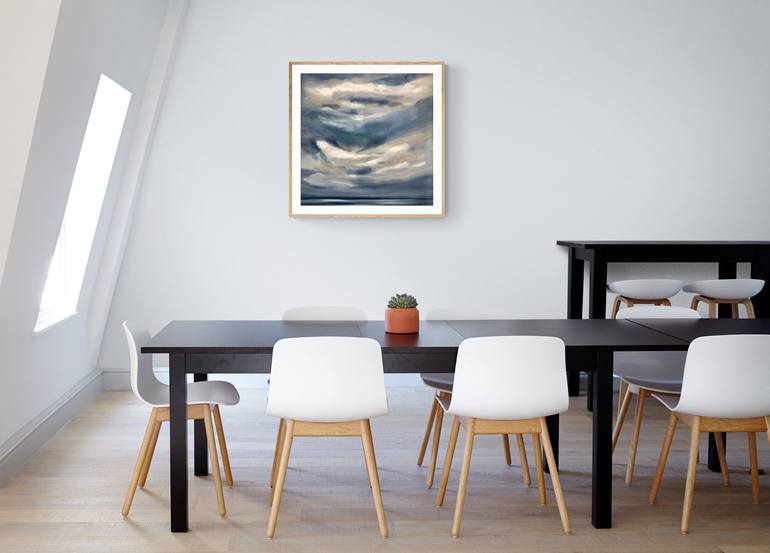 Original Abstract Seascape Painting by Dr Demetrovics Zsoltné