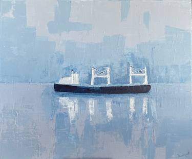 Original Abstract Boat Paintings by Dr Demetrovics Zsoltné