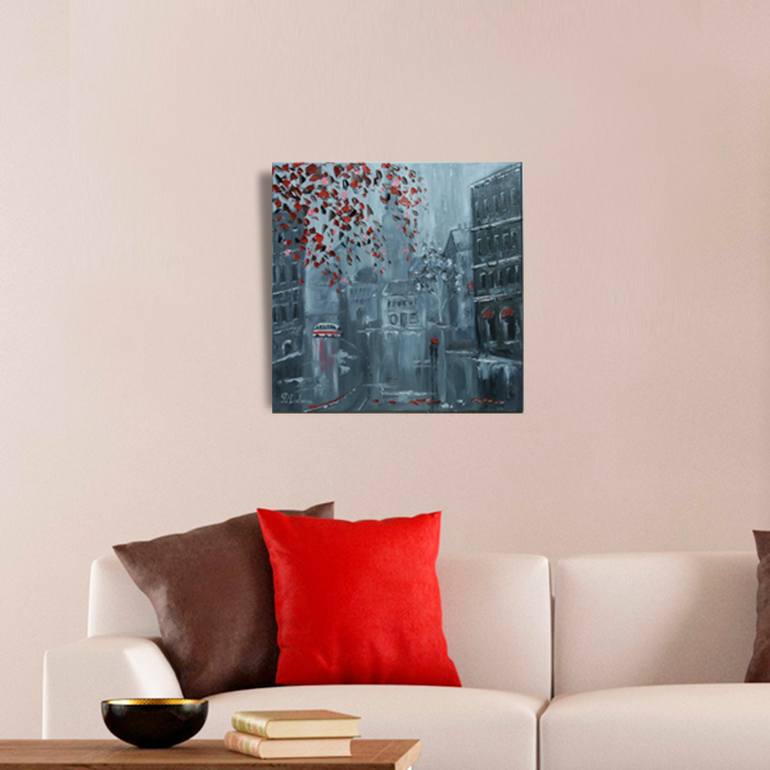 Original Abstract Cities Painting by Dubinina Tatyana