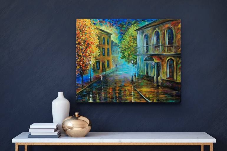 Original Impressionism Cities Painting by Dubinina Tatyana