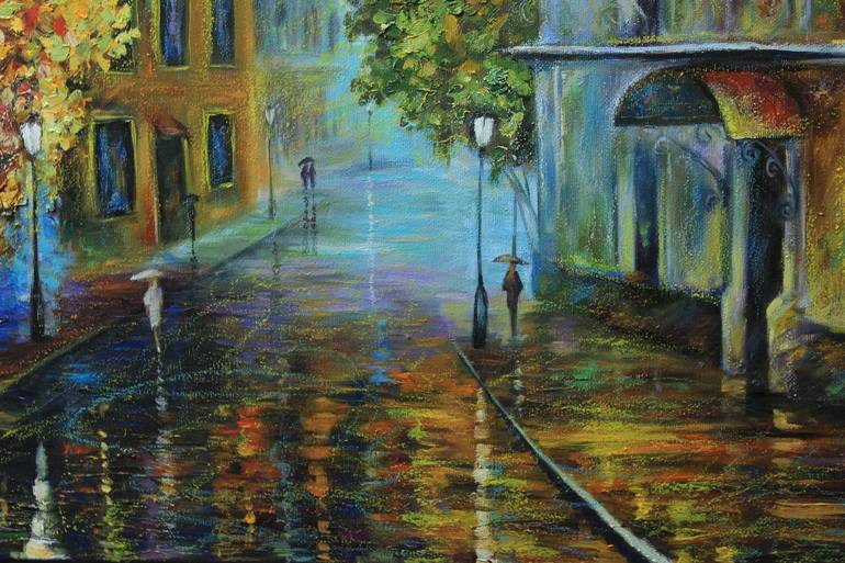 Original Impressionism Cities Painting by Dubinina Tatyana