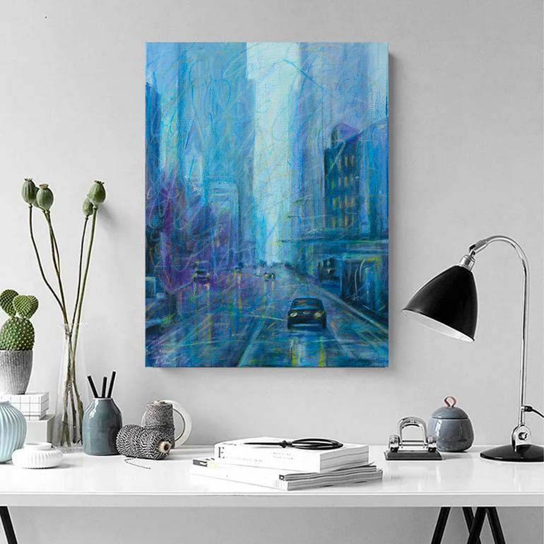 Original Impressionism Cities Painting by Dubinina Tatyana