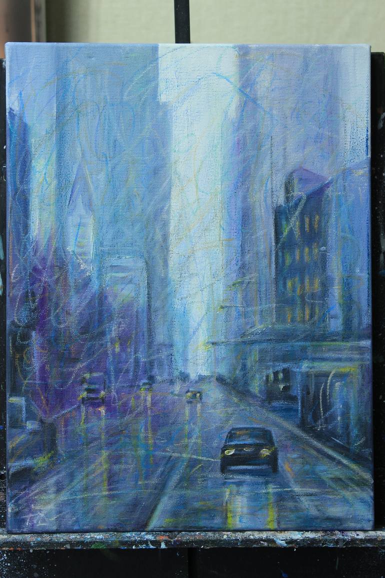 Original Impressionism Cities Painting by Dubinina Tatyana