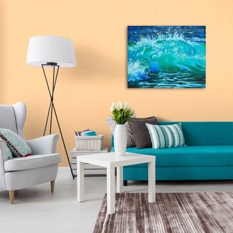 Original Impressionism Seascape Painting by Dubinina Tatyana