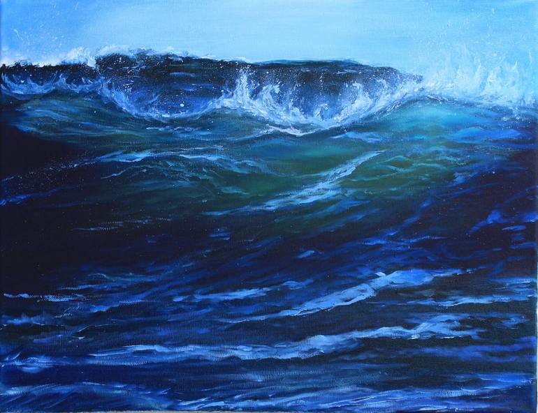 Winter Sea Painting by Dubinina Tatyana | Saatchi Art