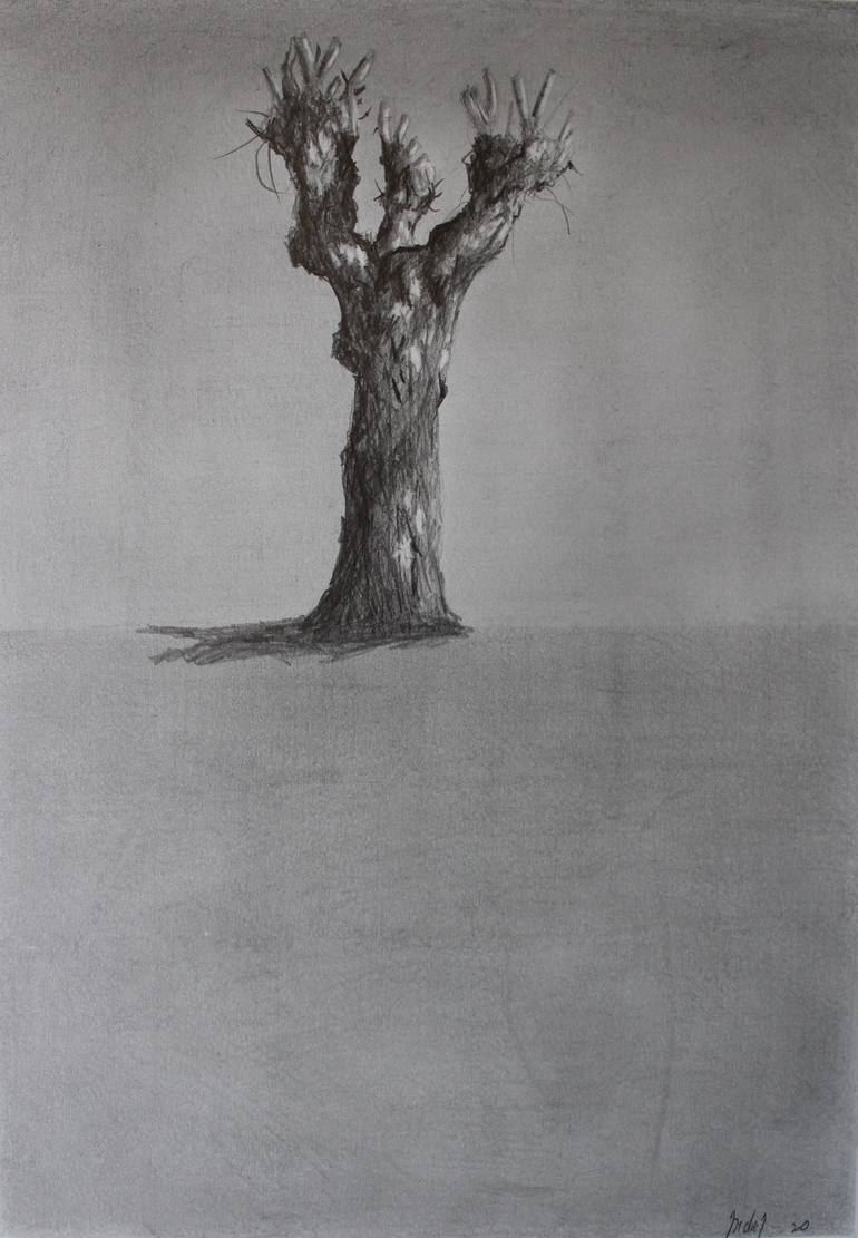 Minimalist Tree Landscape 28 Drawing By Michel Raúl Villanueva 