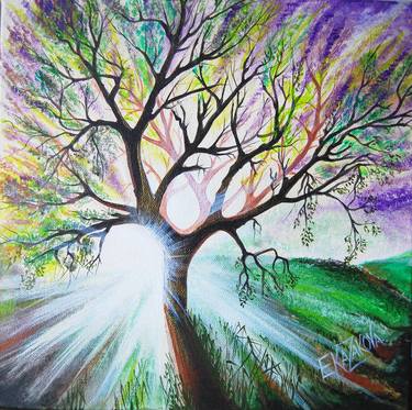 Print of Fine Art Tree Paintings by Elena Kazakova
