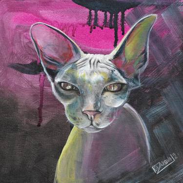 Print of Realism Cats Paintings by Elena Kazakova