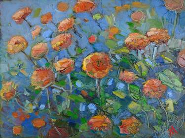 Print of Impressionism Floral Paintings by Aleksandra Manzha