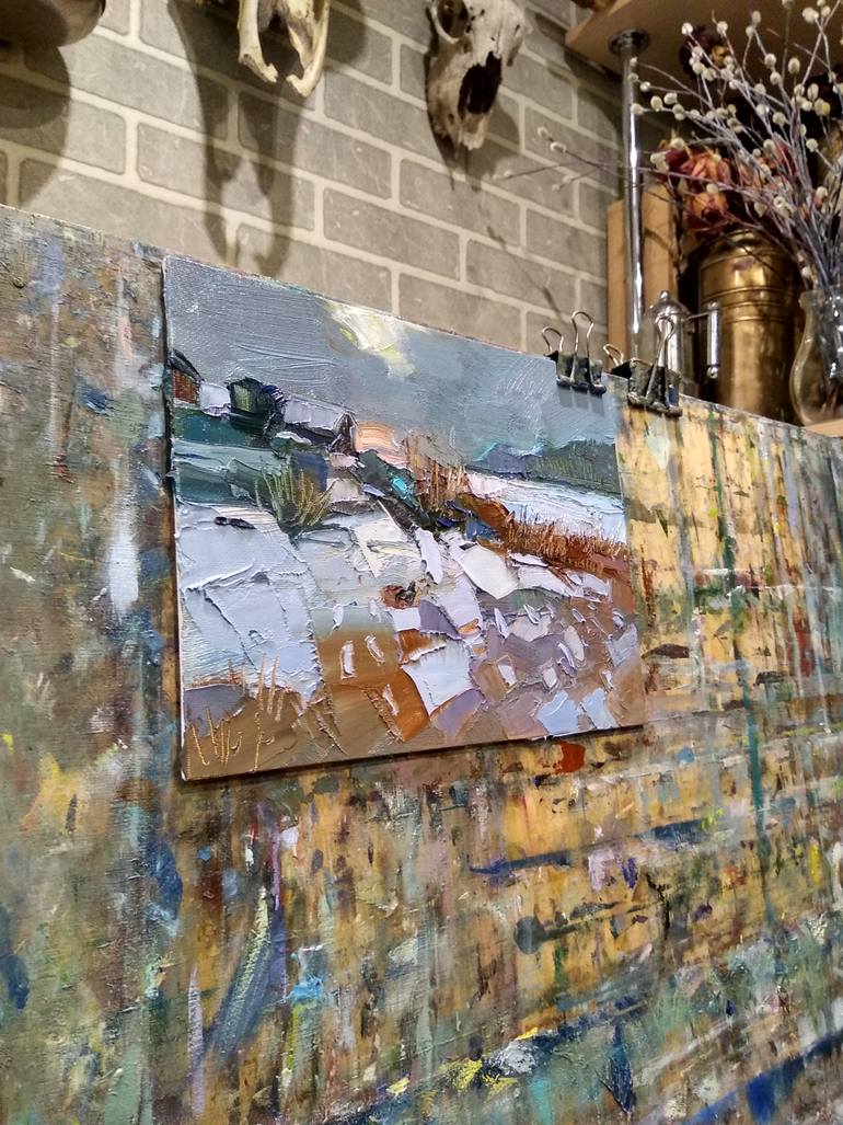 Original Abstract Expressionism Landscape Painting by Aleksandra Manzha