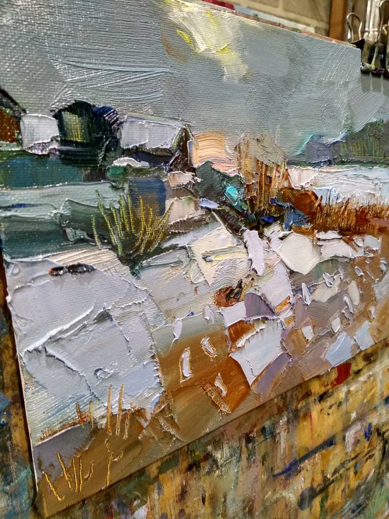 Original Abstract Expressionism Landscape Painting by Aleksandra Manzha