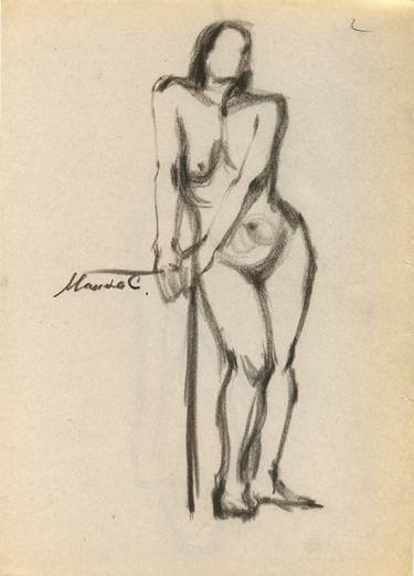 Print of Impressionism Nude Drawings by Aleksandra Manzha