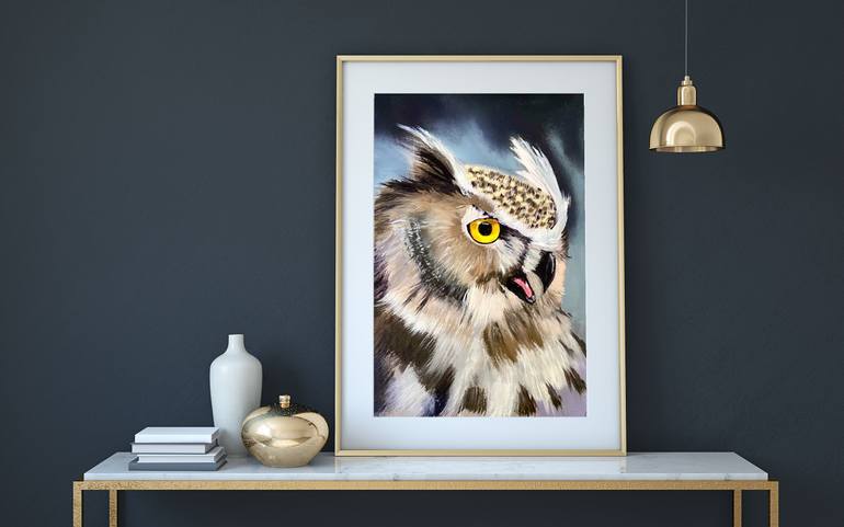 Original Art Deco Animal Painting by Oksana Harris