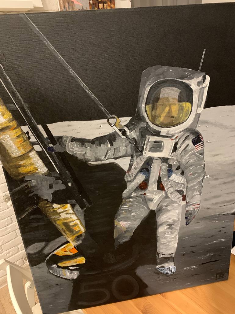 Original Documentary Outer Space Painting by Steve Malburny