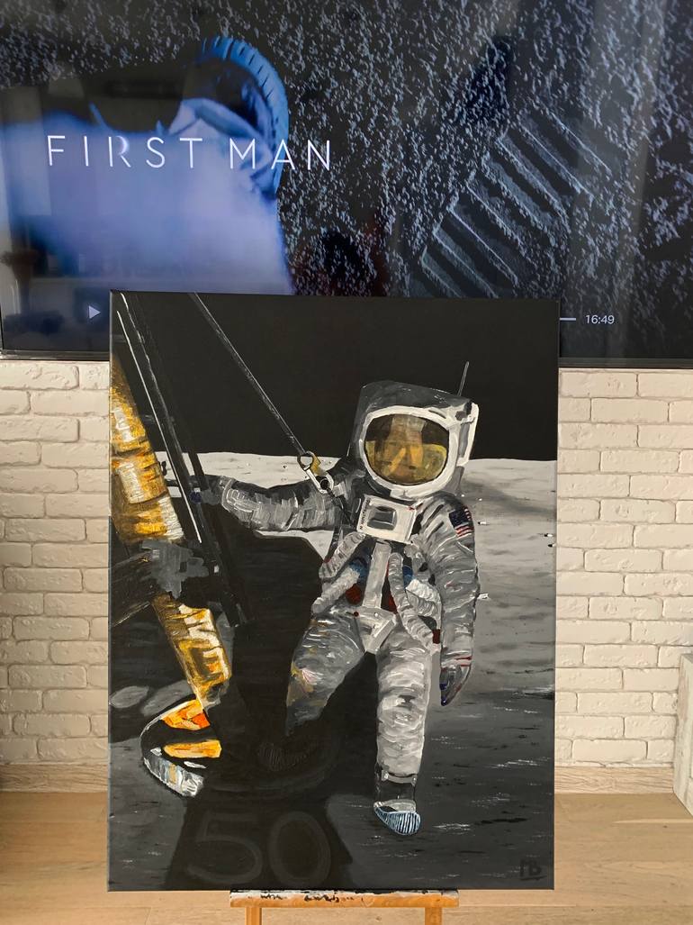 Original Documentary Outer Space Painting by Steve Malburny