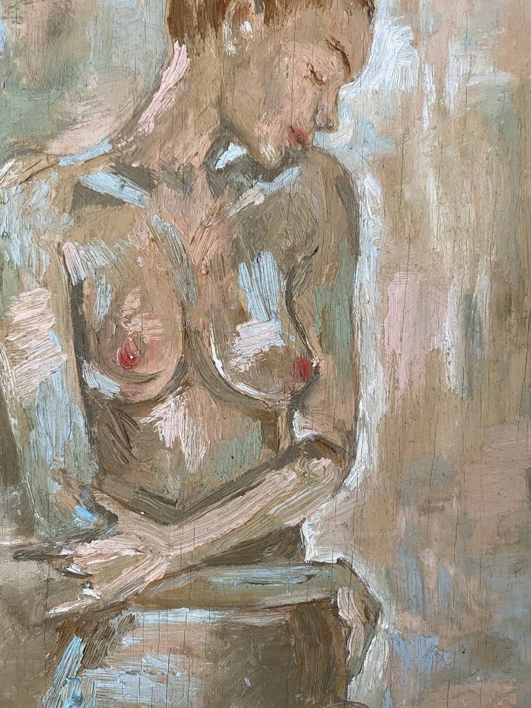 Original Expressionism Nude Painting by Yevgeniya Poluyeva