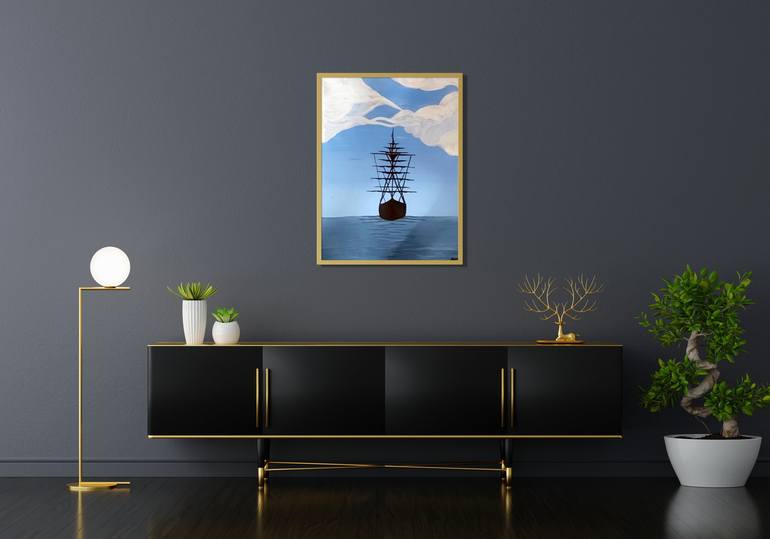 Original Illustration Seascape Painting by TAYYAB QURESHI