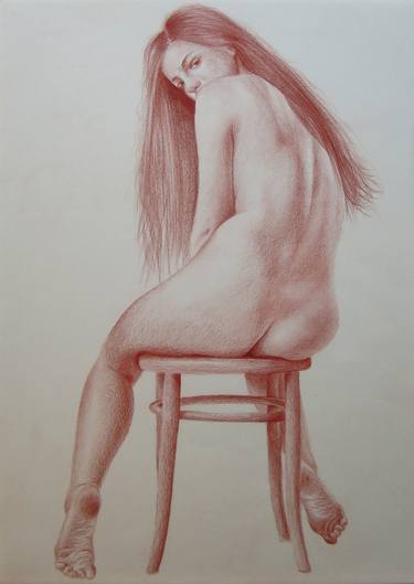 Original Figurative Nude Drawing by Glenn Staples
