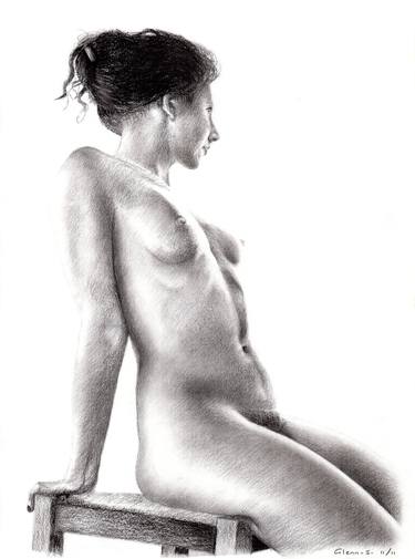 Original Figurative Nude Drawings by Glenn Staples