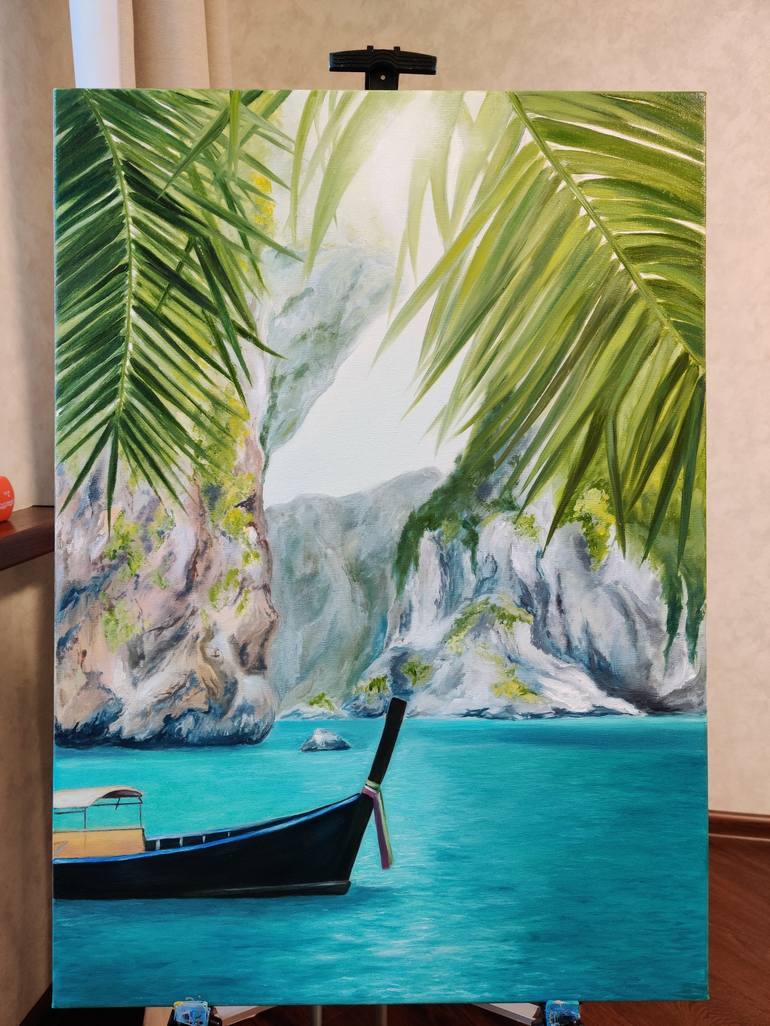 Original Realism Seascape Painting by Natalia Mitrofanova