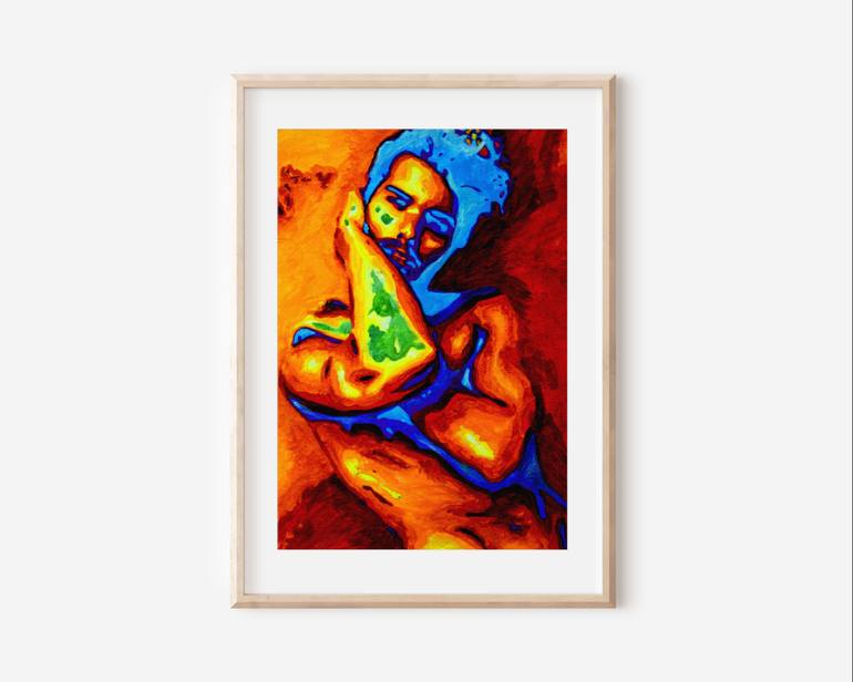 Original Art Deco Men Painting by Zak Mohammed