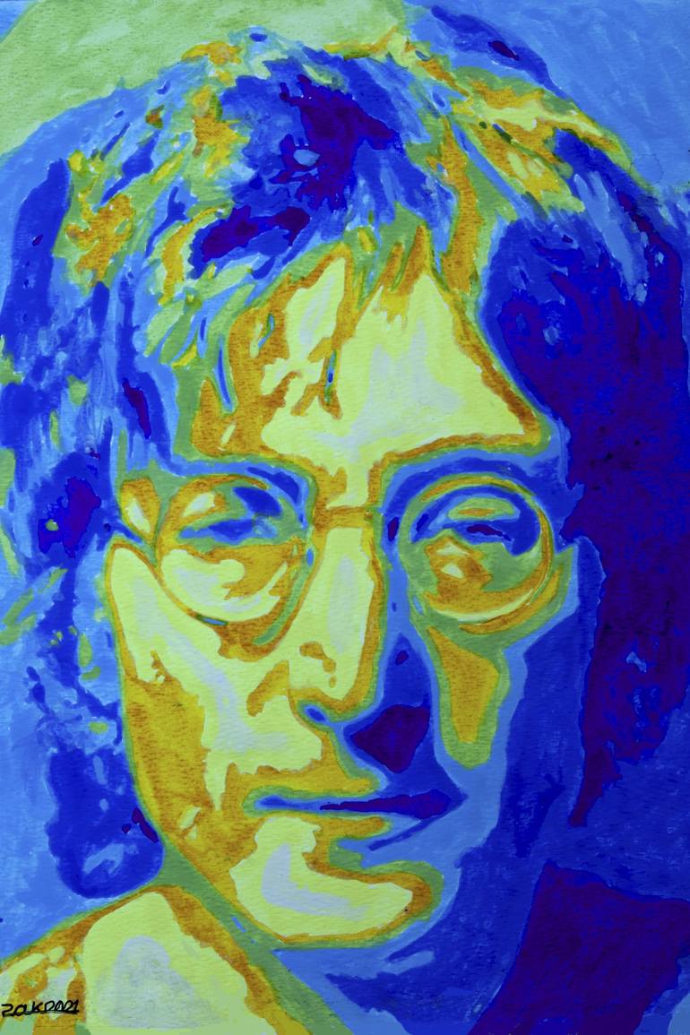 John Lennon Painting by Zak Mohammed | Saatchi Art
