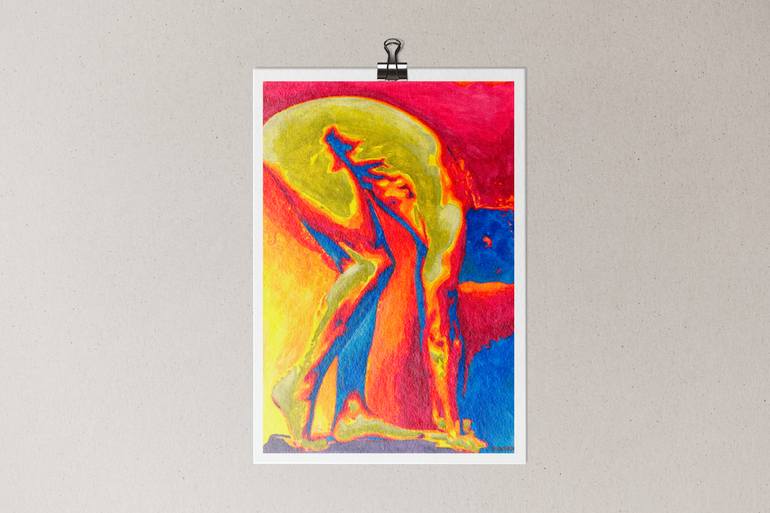 Original Art Deco Sports Painting by Zak Mohammed