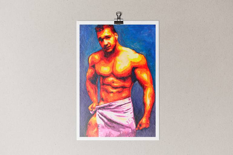 Original Modern Nude Painting by Zak Mohammed