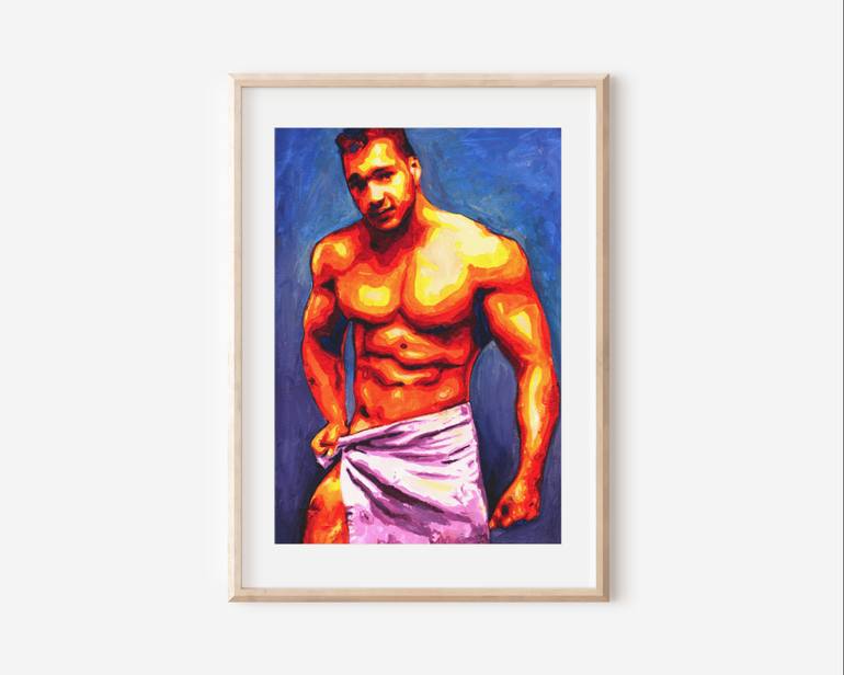 Original Modern Nude Painting by Zak Mohammed